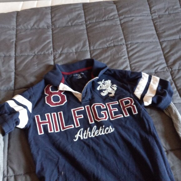 2 tommy hilfiger long sleeve polo shirts. boys size 12-14 - Picture 5 of 12